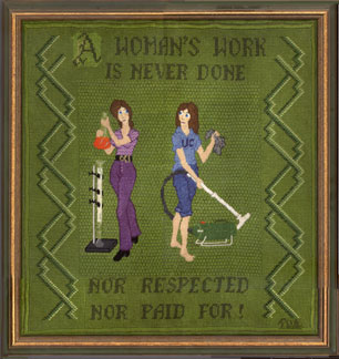 needlepoint  A Woman's work.